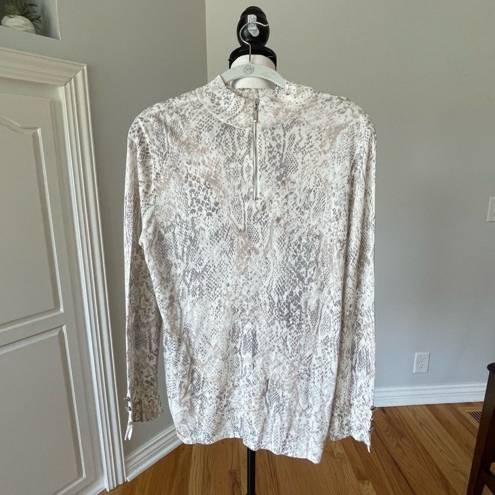 Chicos python print zippered back mock neck NWOT … - image 10